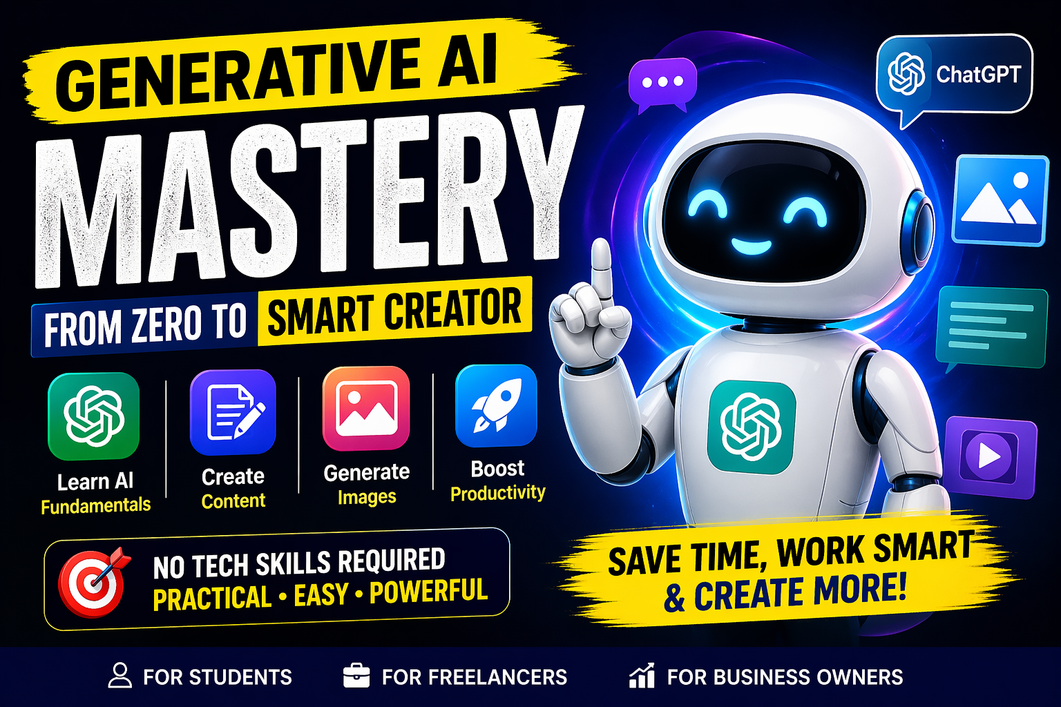 Generative AI Mastery: From Zero to Smart Creator